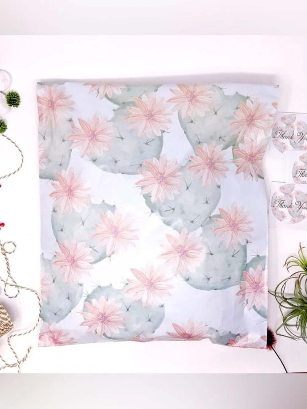 Flowering Cactus Designer Polymailers - 10x13